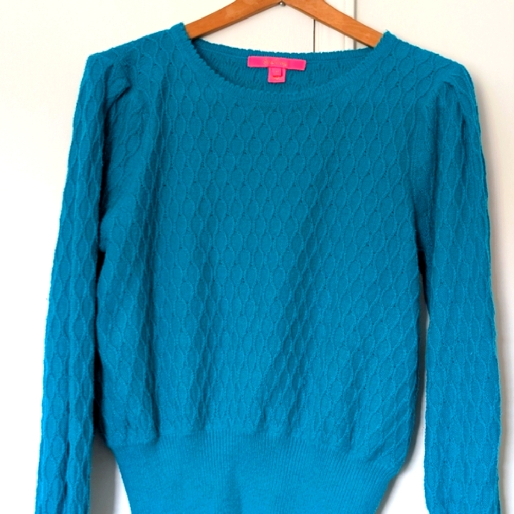 Lilly Pulitzer Teal Sweater Size M